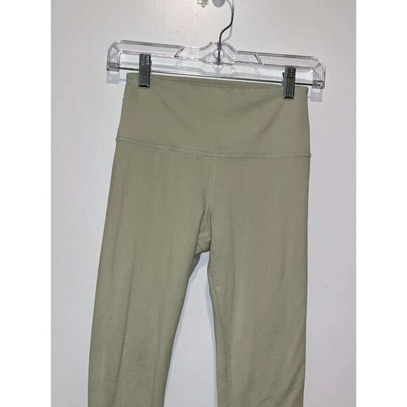 Reformation EcoStretch Olive Green High-Waisted Pull-On Leggings Women's Size S - Picture 2 of 9